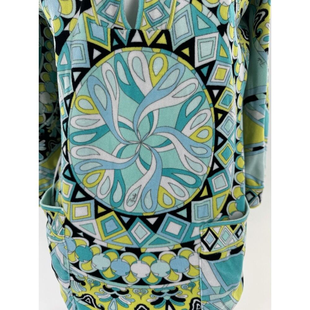 Emilio Pucci Dress Size 8 42 Terrycloth Beach Resort Hooded Swim Cover Up - Picture 6 of 16